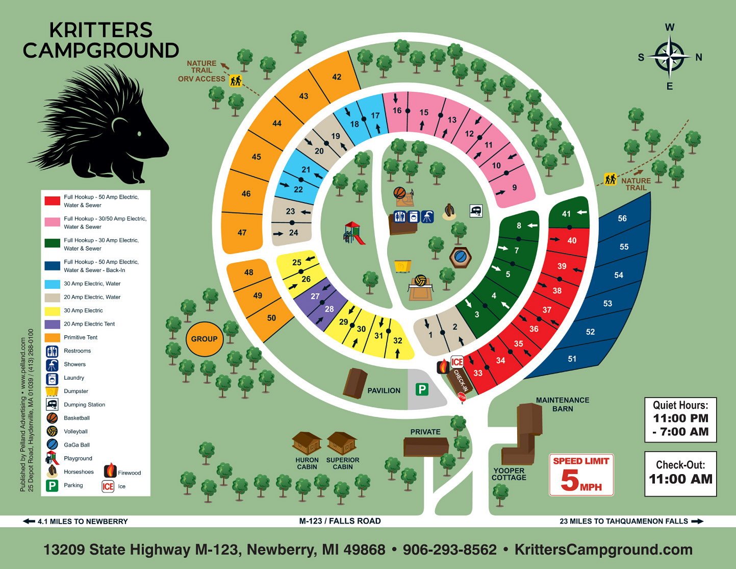 Kritters Campground Site Map