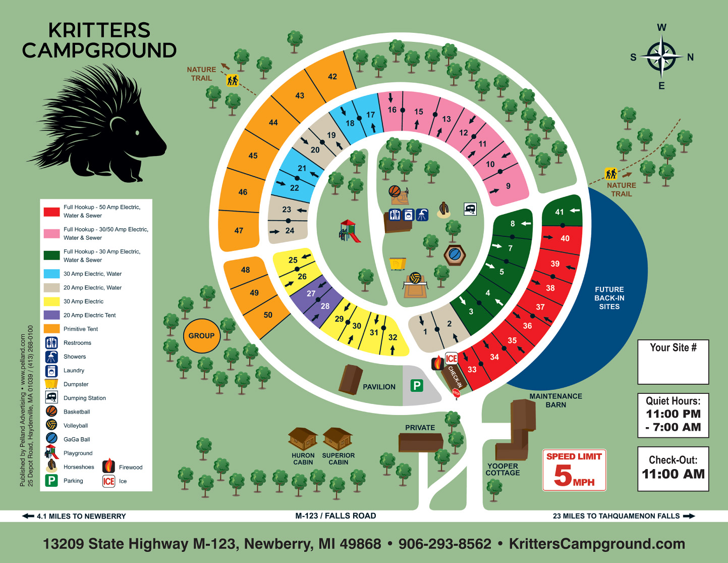 Kritters Campground Site Map